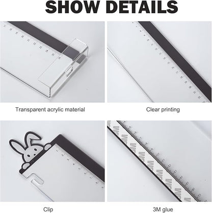 Office Desk Accessories 2pcs Computer Monitor Memo Board - Transparent Computer Side Panel Memo Creative Monitor Side Panel with Phone Holder Suitable for Office Home Desktop (with Grease Pencil)