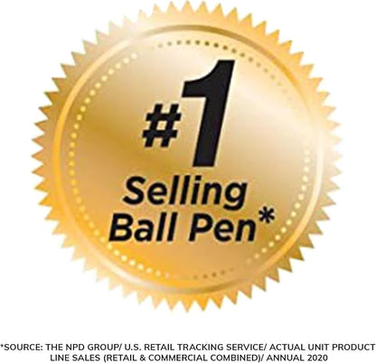 BIC Round Stic Xtra Life Black Ballpoint Pens, Medium Point (1.0mm), 36-Count Pack of Bulk Pens, Flexible Round Barrel for Writing Comfort, No. 1 Selling Ballpoint Pens