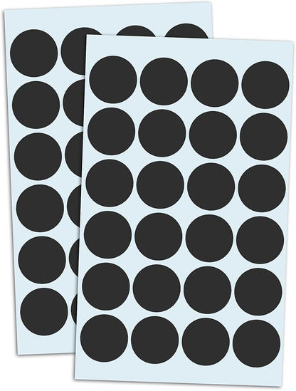 1200 Pack, 1" Round Dot Stickers Circle Labels - Black