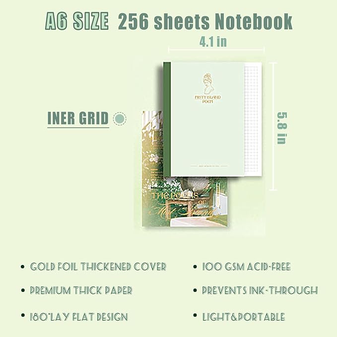 Aromoty Scrapbooking Supplies Kit, Garden Cottage Aesthetic Vintage Scrapbook Kit for Bullet Junk Journal A6 Grid Notebook Journaling Supplies Flower DIY Craft Birthday Gifts for Women Kid Teen Girl