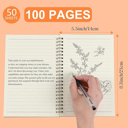 Yahenda Spiral Notebook Bulk A5 College Ruled Journals Notebooks Lined 8.3 x 5.5 Inch Note Books Composition Writing Thick Paper Notebook for Office Business School Gifts Supplies(Assorted Color, 54