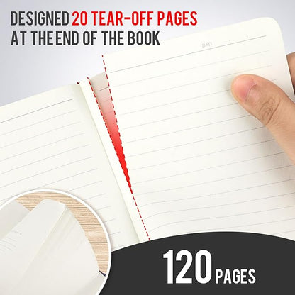 Pocket Small Notebook Journals, 8 Pack (Midnight Black) Mini Notebook 3.7x5.7 Journaling Notebooks for Women Men, Hardcover Lined Note Pads with Pens for Work, Business, Travel Journal, Office Supplies