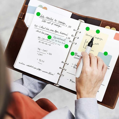 1000PCS Green Colored Dot Stickers Round Coding Circle Label Stickers 0.5 inch Label in Dispenser Box for Office Classroom