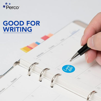 Perco Light Blue 1-Inch Round Circle Dot Sticker Labels with Easy Peel Perforation - 1,000 Labels per Roll - Strong Adhesion, Vibrant Colors for Organizing, Crafting & More - Made in USA