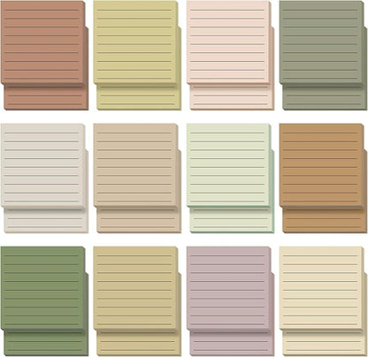 Yinder 24 Pcs Inspirational Sticky Notes Christmas Stocking Stuffers Motivational Sticky Notes Pad Employee Appreciation Gift Bulk for Teacher Nurse Coworker Office 3 x 3'' (No Words,Boho)