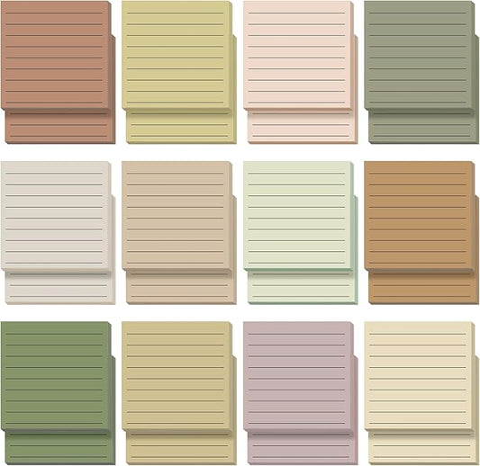 Yinder 24 Pcs Inspirational Sticky Notes Christmas Stocking Stuffers Motivational Sticky Notes Pad Employee Appreciation Gift Bulk for Teacher Nurse Coworker Office 3 x 3'' (No Words,Boho)