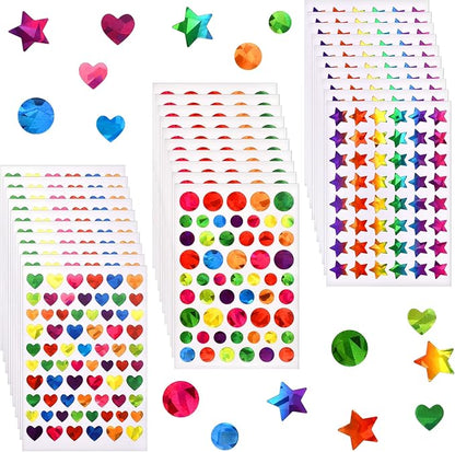 1710 Pcs Star Stickers for Kids Reward, Small Sparkly Holographic Sticker for School Classroom Student Teacher Supplies Behavior Reward Chart and DIY Decoration