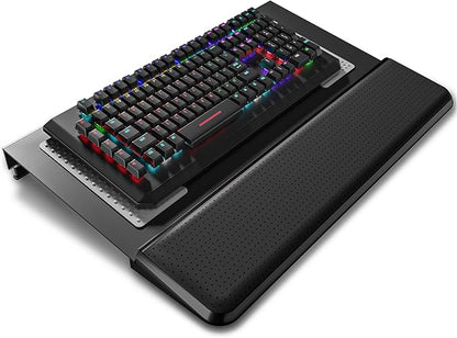 Computer Tilt Keyboard Stand - Acrylic Ergonomic Keyboard Holder for Easy Typing Working, Keyboard Riser with Comfortable Wrist Rest for Keyboard, Office, Home - Fits All Keyboard Sizes