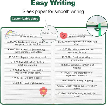 Lined Journal Notebooks for Writing, 100 GSM Thick Paper, 1 Pack Hardcover Notebooks, A5 College Ruled Notebook, Journaling Notebook for School/Travel/Office (Green- 1 Pack)