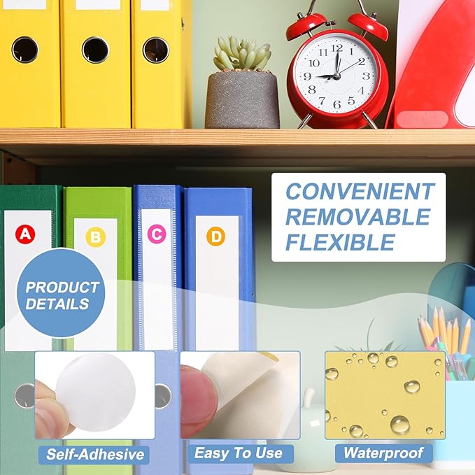 PATIKIL Colored Dot Stickers 1/2", 4000 Pcs Color Coding Labels Blank Circle Stickers Adhesive Round Price Labels for Inventory Office Garage Classroom, Pearlescent