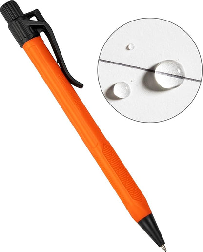 Rite in the Rain Weatherproof Durable Orange Clicker Pen - Black Ink (No. OR11)