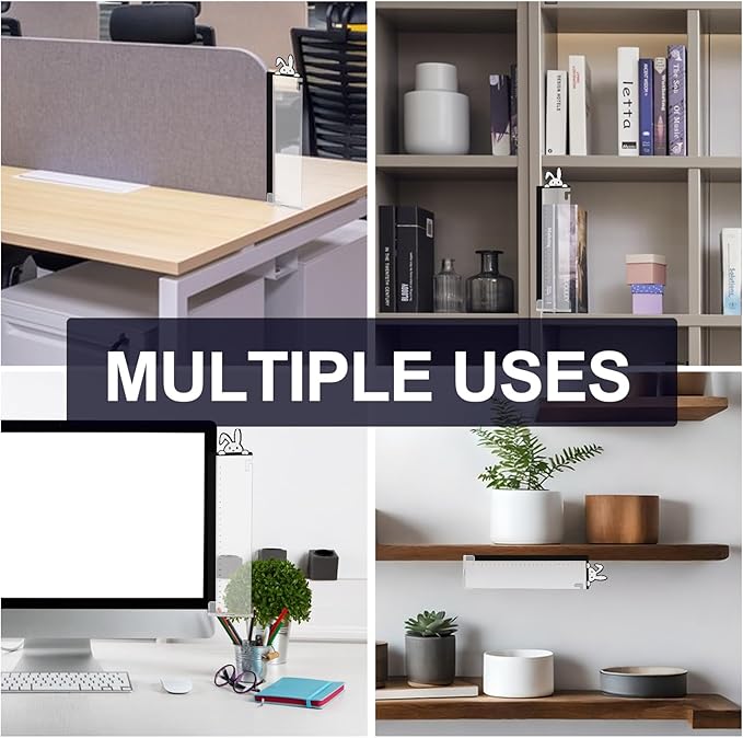 Office Desk Accessories 2pcs Computer Monitor Memo Board - Transparent Computer Side Panel Memo Creative Monitor Side Panel with Phone Holder Suitable for Office Home Desktop (with Grease Pencil)