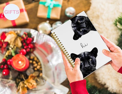 Cheetah Notebook Journal,Y2k Leopard Journal Notebook Gifts for Women Teen Girls,Hardcover Spiral Notebooks for School Work Notes Supplies,5.5x8.3 Inch