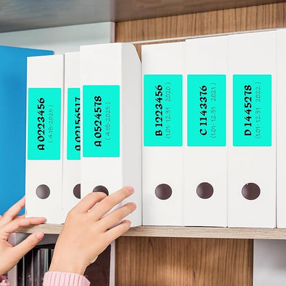 Rectangular Color Coding Moving Labels 3X5 Inch 250 Per Roll, Aqua Moving Stickers for Boxes Color Coded, Packing Labels Stickers for Inventory Warehouse