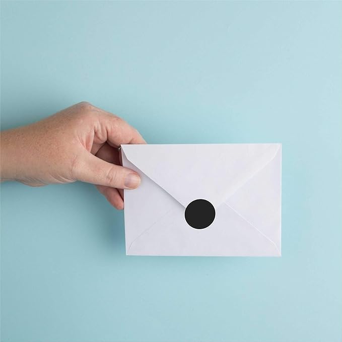 PARLAIM 1” Round Permanent Adhesive Color-Code Dot Stickers,1000 per Roll dots Label Dispenser Box,Black Circle Stickers Label for Office Classroom