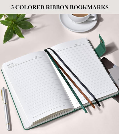 365 Page Thick Lined Journal Notebook for Men Women, B5 Large Leather Journals for Writing, Hardcover Notebooks for Work, School, Note Taking, Business, Travel Diary, College Ruled 7.6" x 10"