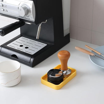 Silicone Kitchen Sink Organizer Tray for Multiple Usage,Easy Clean Sponges Holder for Kitchen Bathroom Counter or Sink,Dish Soap Dispenser,Scrubber,Bottle,Cup Yellow 4.9”x 3.2”