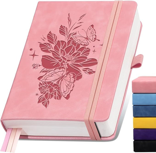 Lined Journal Notebook 365 Pages, A4 Leather Journals for Writing Women & Men, Hardcover Notebook with 100GSM Thick Paper, Daily Journal Notebook for Travel, Work, School, Note Taking, College Ruled