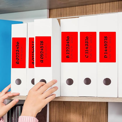 Rectangular Color Coding Packing Labels 3X5 Inch 250 Per Roll, Red Moving Stickers for Boxes Color Coded, Packing Labels Stickers for Inventory Warehouse