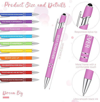 Geyee 24 Pcs Employee Sticky Notes with Funny Pens Fun Notepads for Adults Coworkers Nurse 3 x 4 Inch to Do List Notepads with Sayings Pen for Lab Week Gifts Teacher Office Supplies