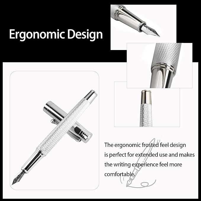 FEIDIAO Calligraphy Fountain Pen Set Deluxe Pen for Writing with 18 Ink Cartridges,Replacement Fine Nib,Ink Converter,Syringe Filler,Calligraphy Pen for Beginner Men Women