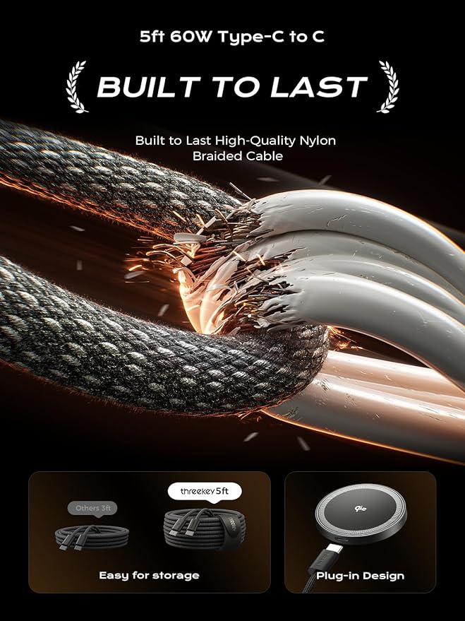 THREEKEY Charging Station, for MagSafe Charger with 180° Rotation, Qi2 15W Fast Charging Pad with Dual-Sided Magnets, Magnetic Wireless Charger Stand for iPhone 16-12 Series/Airpods (TZH103 Black)