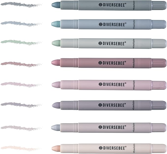 DIVERSEBEE Bible Highlighters and Pens No Bleed, 8 Pack Assorted Colors Gel Highlighters Set, Cute Bible Markers Study Journaling School Supplies and Accessories (Dusty)