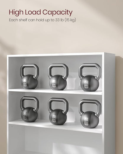 VASAGLE Custos Collection - Bookshelf, 3-Tier Bookcase, Book Shelf, Open Storage Shelf, 9.4 x 31.5 x 32 Inches, for Living Room, Home Office, Dinning Room, Cloud White ULBC173T14