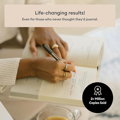 Intelligent Change The Five Minute Journal, Original Daily Gratitude Journal 2025, Reflection & Manifestation Journal for Mindfulness, Undated Daily Journal with Gold Foiling, Plastic-Free, Black
