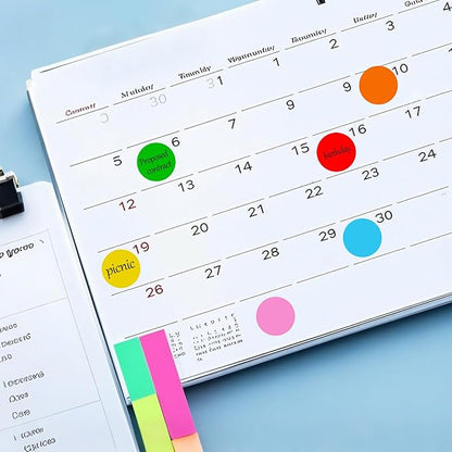 1400 PCS,1IN Round Colored Dot Stickers Labels - 8 Assorted Colors, for Office, School, Moving, Home