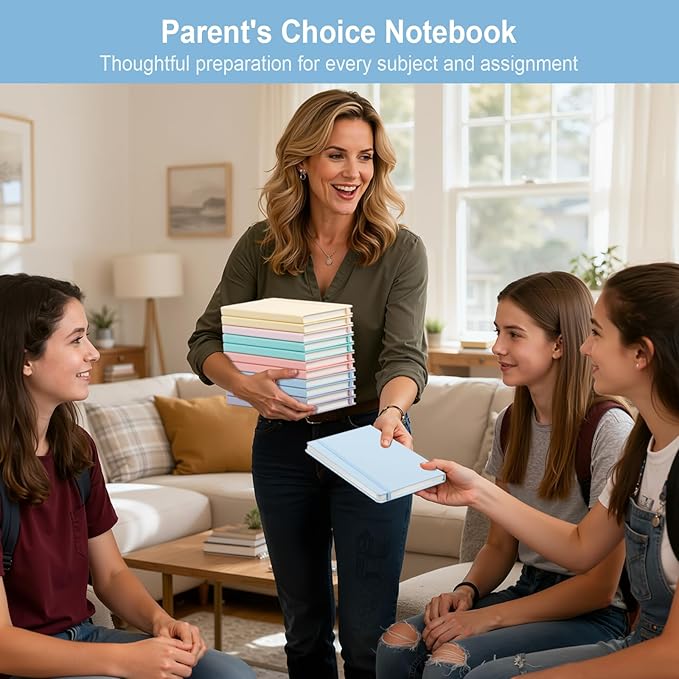 ViVin Lined Journal Notebooks for Work,192 Pages,5.5 x 8.3 inch,College Ruled,A5 Hardcover Journaling Notebooks for Writing,12 Pack Bulk