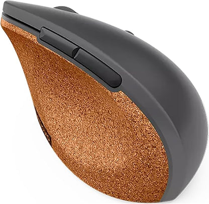 Lenovo Go Wireless Vertical Computer Mouse - Eco Friendly, Ergonomic 45-Degree Grip, Right-Handed, Programmable Buttons – 2.4 GHz USB Receiver, 12 Month Battery Life (Storm Grey)
