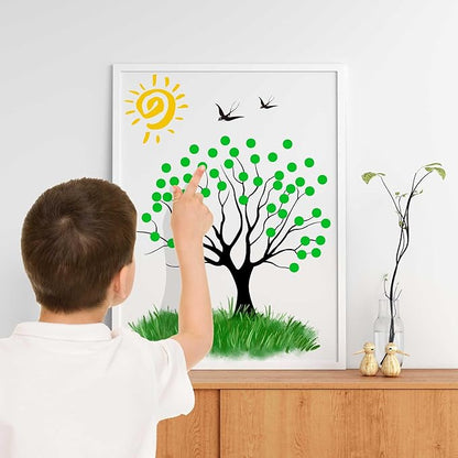 1000PCS Green Colored Dot Stickers Round Coding Circle Label Stickers 0.5 inch Label in Dispenser Box for Office Classroom