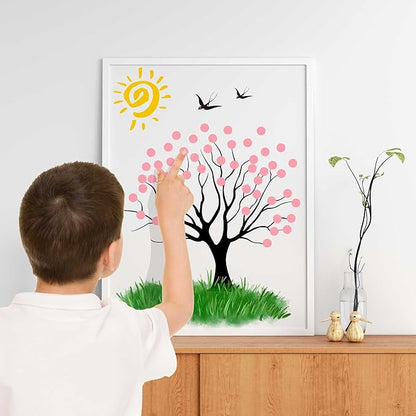 1000PCS Pink Colored Dot Stickers Round Coding Circle Label Stickers 0.5 inch Label in Dispenser Box for Office Classroom