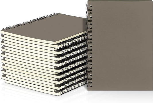 Yahenda Spiral Notebook Bulk A5 Journal Lined 8.3'' x 5.5'' Writing Composition Paper Small Notepad Subject Notebook for Students Office Business Back to School Supplies(Dark Gray,18 Pcs)