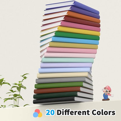 Oucaru Lined Journal Notebook, 4 Pack, 180 Pages, A5 Journals for Writing, 100 GSM Thick Paper, Small Notebooks Daily Journal for Women Men Work, Business, School, Travel Supplies