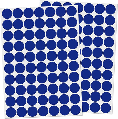 1400 PCS Colored Dot Stickers Round Color Coding Labels Polka Circle Dot Label Sticker for Office,Classroom,Papers Etc (Blue, 3/4 inches)