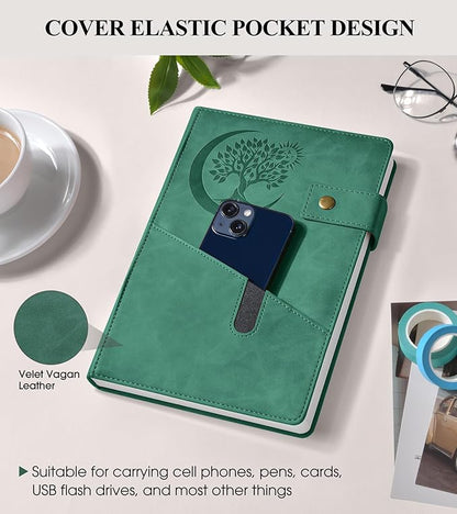 365 Page Thick Lined Journal Notebook for Men Women, B5 Large Leather Journals for Writing, Hardcover Notebooks for Work, School, Note Taking, Business, Travel Diary, College Ruled 7.6" x 10"