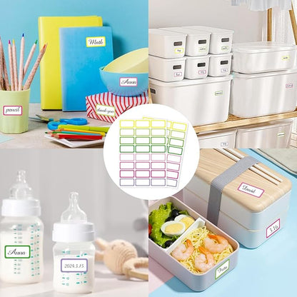 STARLIBOO Removable Freezer Labels,1x2 Inch Color Coding Removable Labels for Food Containers, Removable Label Easy Peel Off, Freezer Label to Write on/Waterproof (8 Colors,360 Pcs)