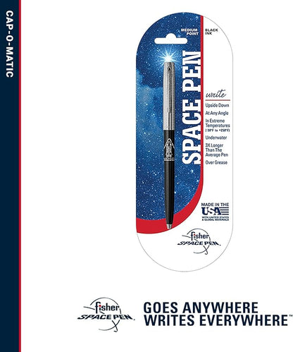 Fisher Space Pen Cap-O-Matic Space Pen, Space Shuttle Imprint, Ballpoint, Black Ink