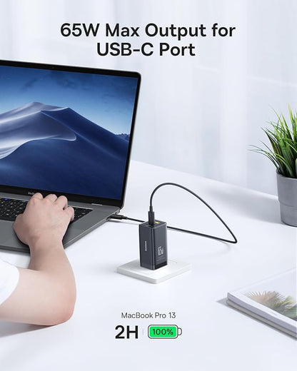 Baseus 65W USB C Charger Block & 100W USB C Cable 2-Pack