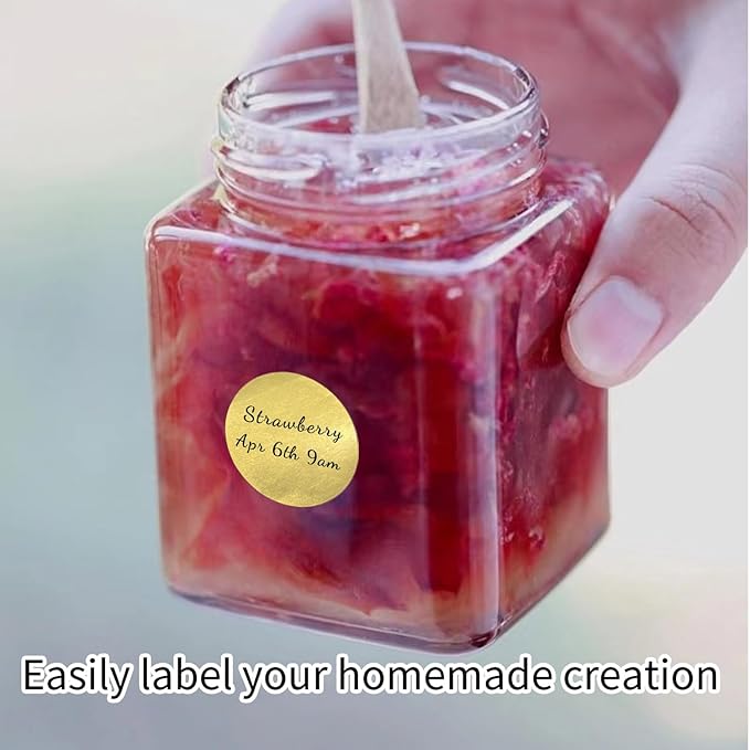 Starboling dot Stickers,800Pcs 1inch Gold Round Coding Label,Circle Stickers,Can Writing for Office,Student Classroom and Other Scenarios