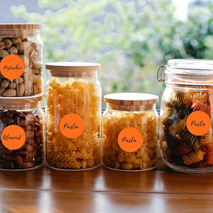 Starboling 800Pcs 1 Inch Orange Round Color Coding,Dot Stickers Labels,Can Writing for Office,Student Classroom and Other Scenarios