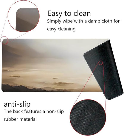 Retro Christian Themed Mouse Pad,Jesus Religious Mouse Pad,Jesus Finds The Lost Lamb Desk Mat,Big Large Vintage Easter Decor Desk Mat,Religious Gifts Christian Gifts for Women,31.5x11.8Inch