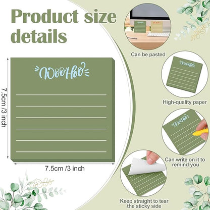 Yinder 12 Pcs Employee Appreciation Sticky Notes Xmas Gift Bulk Motivation Note Pads Mini Inspirational Note Gift for Teacher Nurse Staff Coworker Office Supply 3 x 3'' (Appreciation,Boho Color)