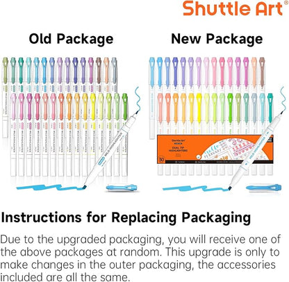 Shuttle Art 30 Colors Highlighters, Pastel Highlighter Pens Assorted Colors, Dual Tip Mild Color Highlighter Markers, Perfect for Teens, Kids and Adults Coloring, Underlining, Highlighting