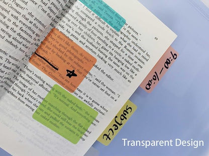 ELII 500 PCS Tabs for Annotating Books, Clear Book Tabs Sticky Index Tabs Sticky Notes,Labels for Pages Notebooks