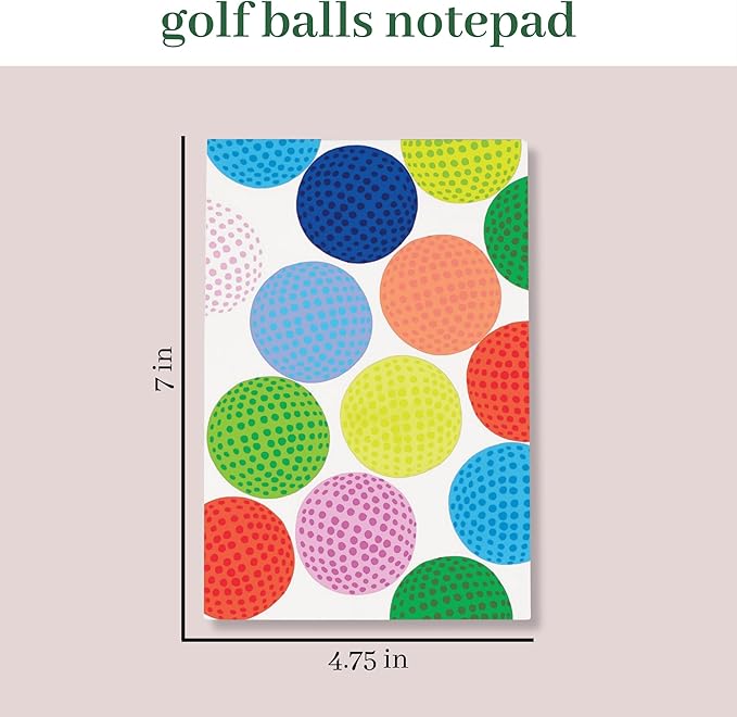 kate spade new york Notepad, Paper Pad with 100 Blank Sheets, 7" x 4.75" Small Writing Pad for Desktop Notes, Mini Golf