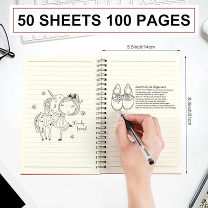 Yahenda Spiral Notebook Bulk A5 Journal Lined 8.3'' x 5.5'' Writing Composition Paper Small Notepad Subject Notebook for Students Office Business Back to School Supplies(Red,18 Pcs)