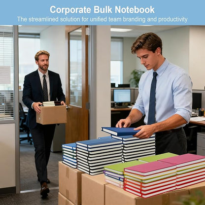 ViVin Lined Journal Notebooks for Work,192 Pages,5.5 x 8.3 inch,College Ruled,A5 Hardcover Journaling Notebooks for Writing,24 Pack Bulk